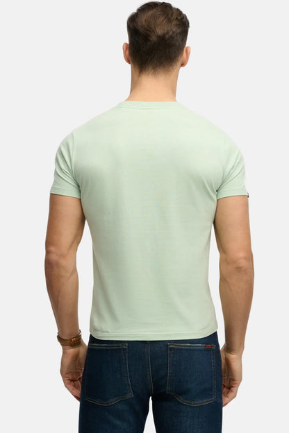 Superdry Cotton Essential Logo Embroidered T-Shirt - Cameo Green/Red
