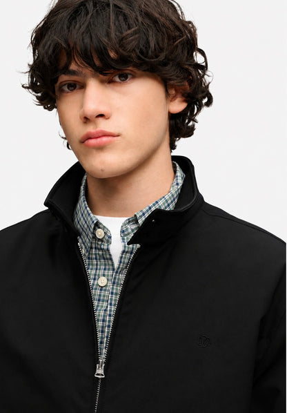 Superdry Campus Padded Harrington Jacket - Meteorite Black