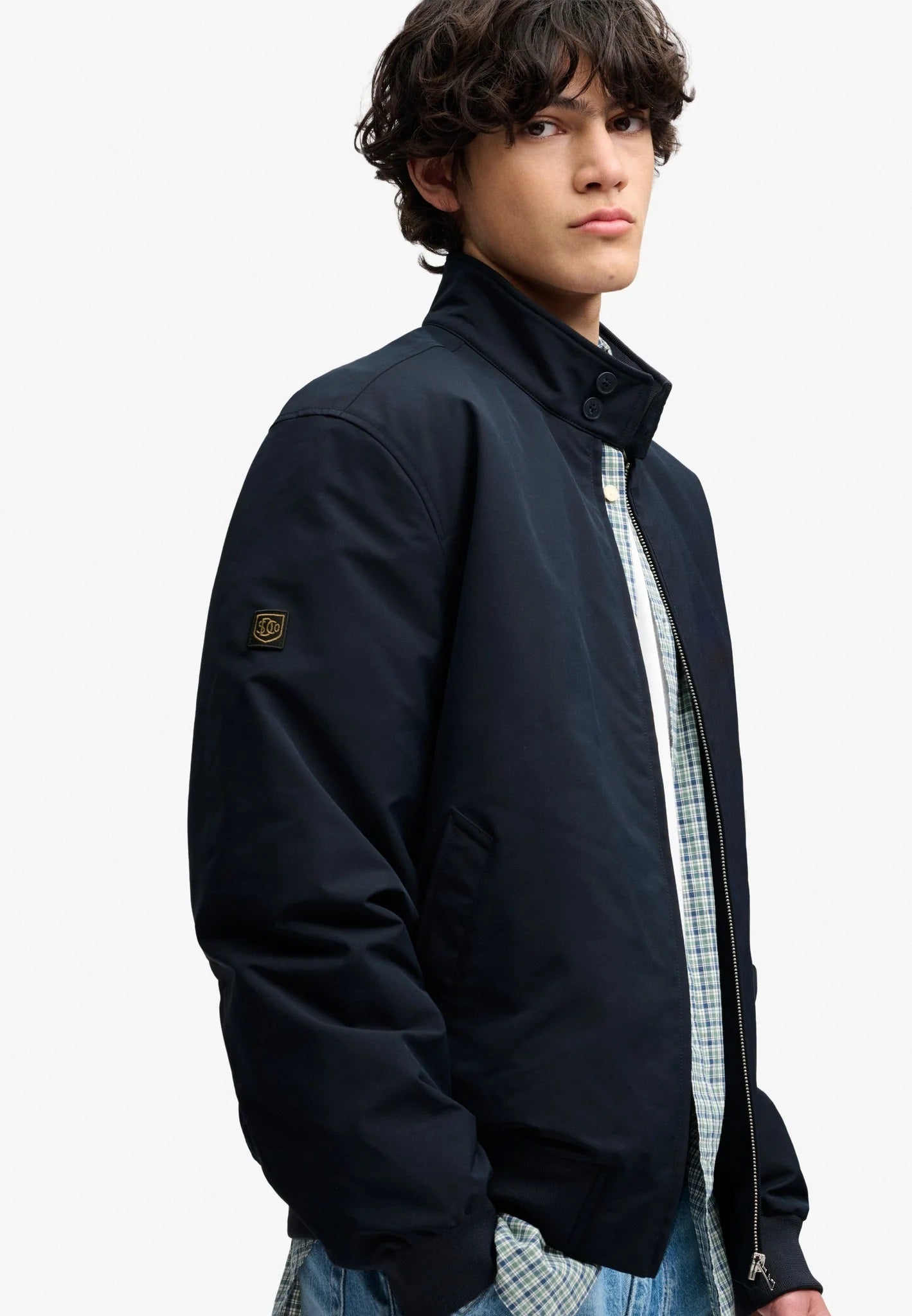 Superdry Campus Padded Harrington Jacket - Eclipse Navy