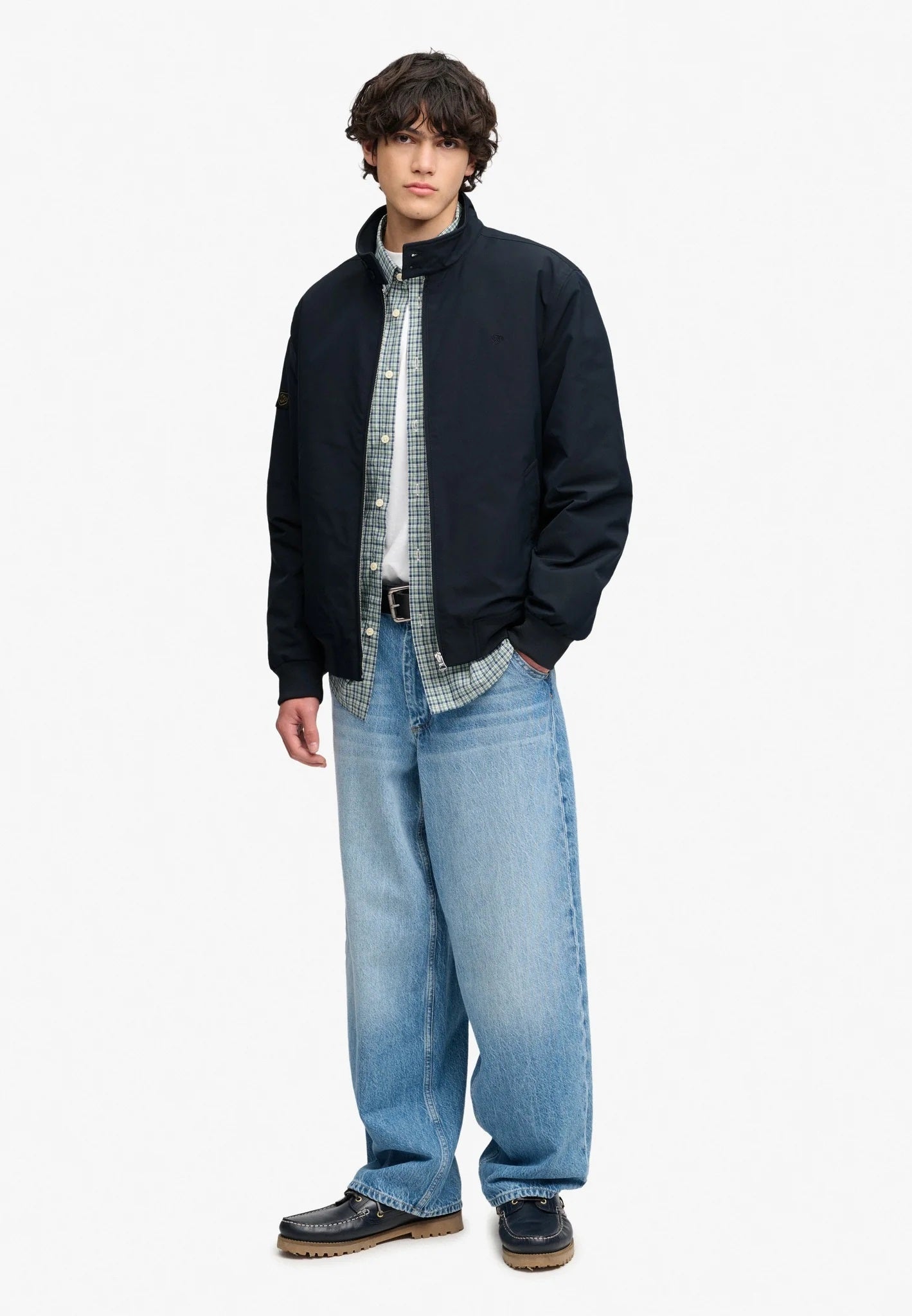 Superdry Campus Padded Harrington Jacket - Eclipse Navy