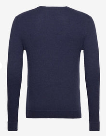 Superdry Essential Slim Fit Crew Jumper - Bright Blue Marl