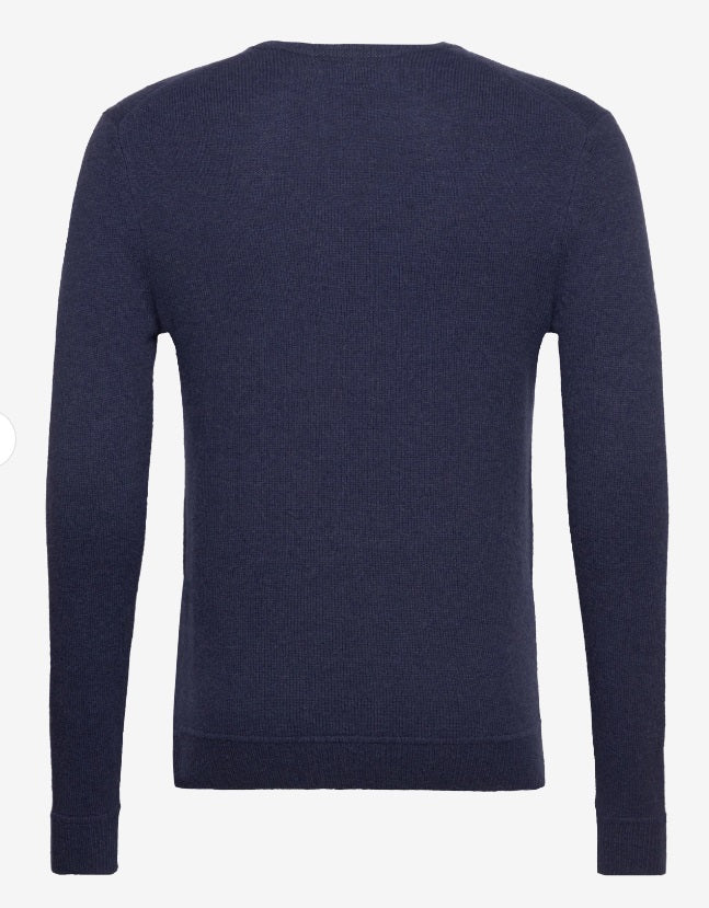 Superdry Essential Slim Fit Crew Jumper - Bright Blue Marl