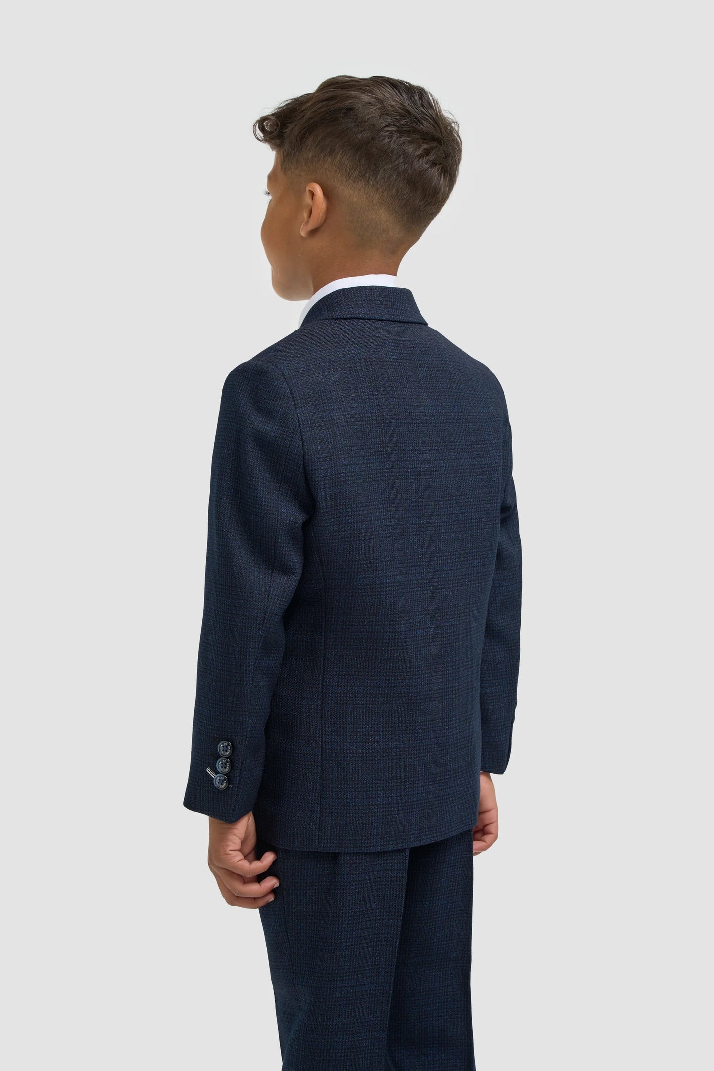 Boys Cavani Tailored Fit Cardi 3 Piece Suit - Navy