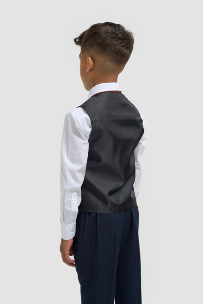 Boys Cavani Tailored Fit Cardi 3 Piece Suit - Navy