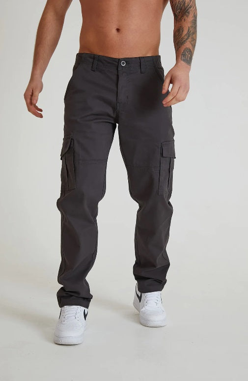 DML Nighthawk Cargo Pants In Premium Cotton Twill - Charcoal