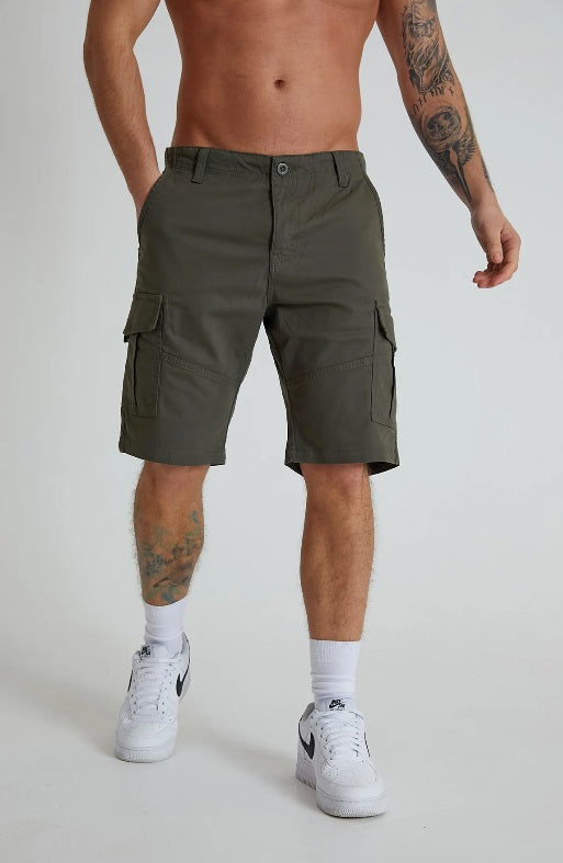 DML Rover Cargo Short With Multi Pockets In Premium Cotton Twill - Olive