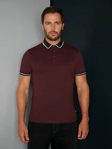 Mish Mash Carlo Regular Fit Jersey Polo Shirt - Wine