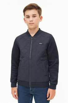 Boys Diesel Charlie Padded Hybrid Casual Jacket  - Navy