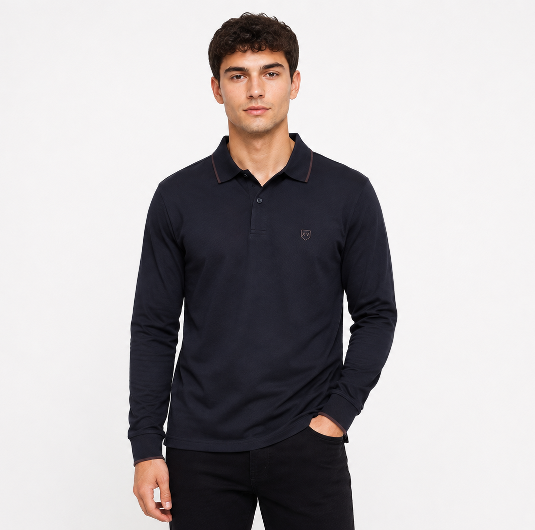 Xv Kings Alice Springs Long Seleved Polo Shirt - Classic Plum