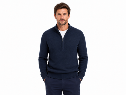 White Label Taylor Half Zip Sweater - Navy