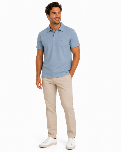 Dario Beltran Short Sleeve Polo - Blue