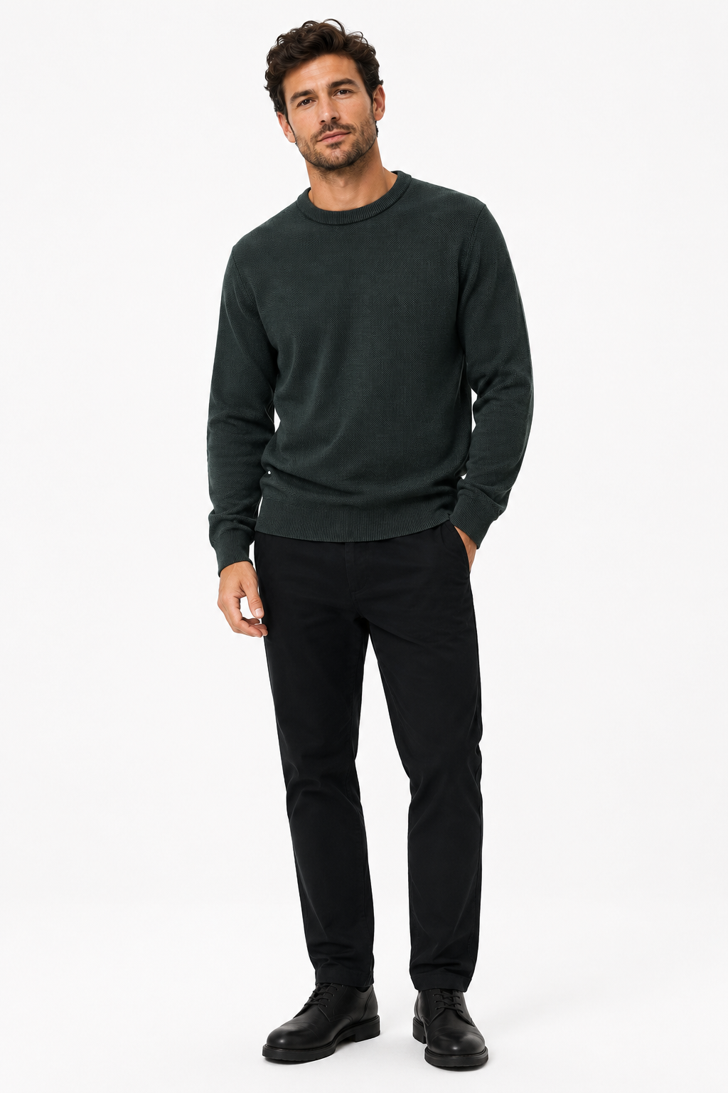 White Label Hunter Crew Neck Sweater - Green