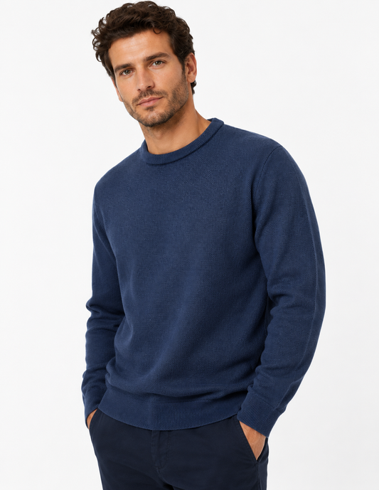 White Label Hunter Crew Neck Sweater - Blue