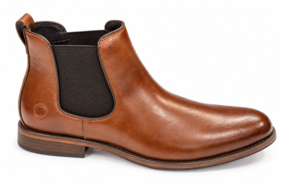 Brent Pope Reefton Casual Chelsea Boots - Cognac