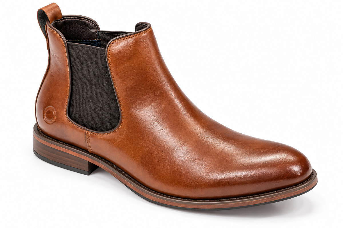 Brent Pope Reefton Casual Chelsea Boots - Cognac