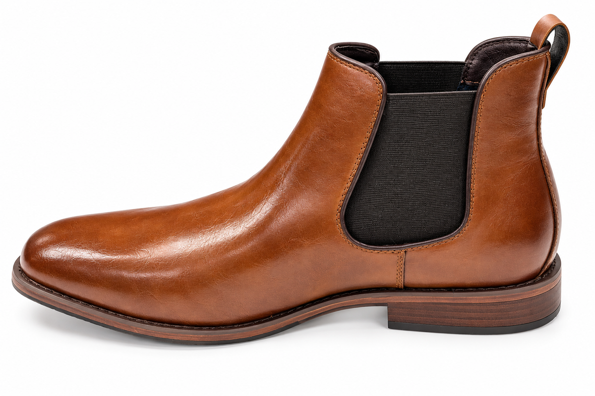 Brent Pope Reefton Casual Chelsea Boots - Cognac