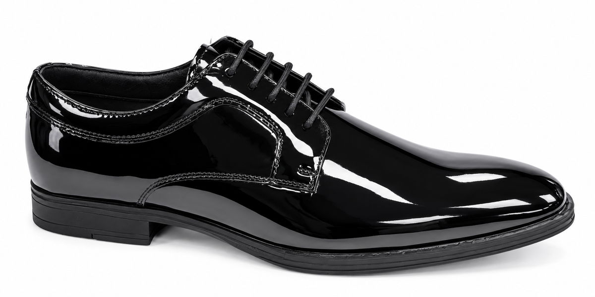 Pope Mens Silverdale Patent Dress Shoe - Coal Patent
