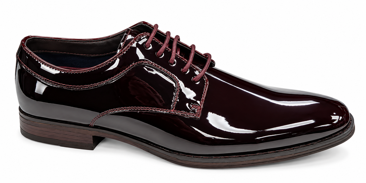 Pope Mens Silverdale Patent Dress Shoe - Blood Moon