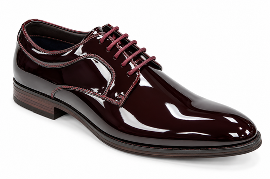 Pope Mens Silverdale Patent Dress Shoe - Blood Moon