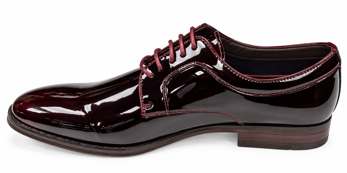 Pope Mens Silverdale Patent Dress Shoe - Blood Moon