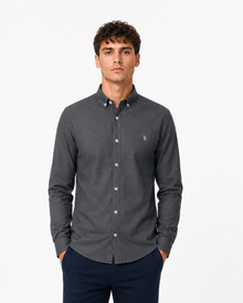 Tom Penn Long Sleeve Oxford Casual Shirt 330 - Slate