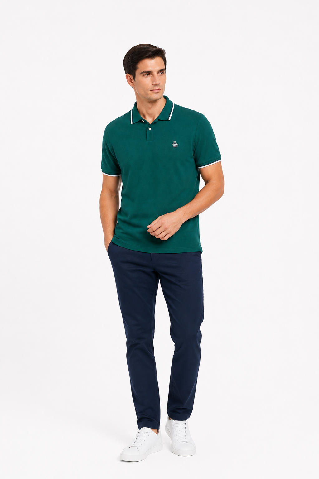 Original Penguin Tipped Sticker Pete Polo Shirt - June Bug