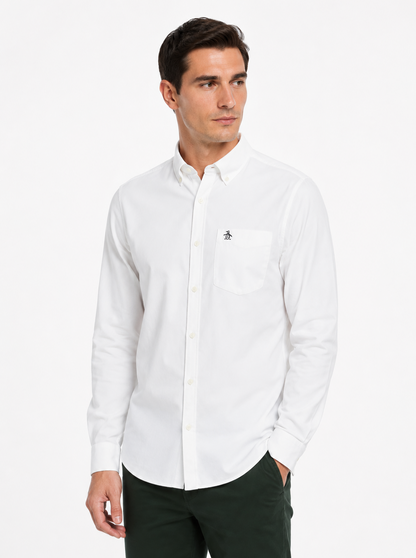 Original Penguin Ecovero Oxford Stretch Shirt - Bright White