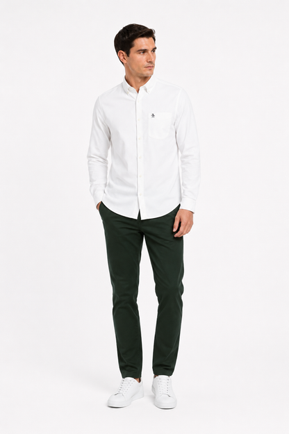 Original Penguin Ecovero Oxford Stretch Shirt - Bright White