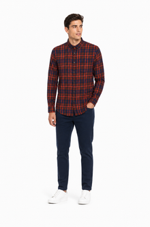 Original Penguin Flannel Plaid Checked Shirt - Dress Blues