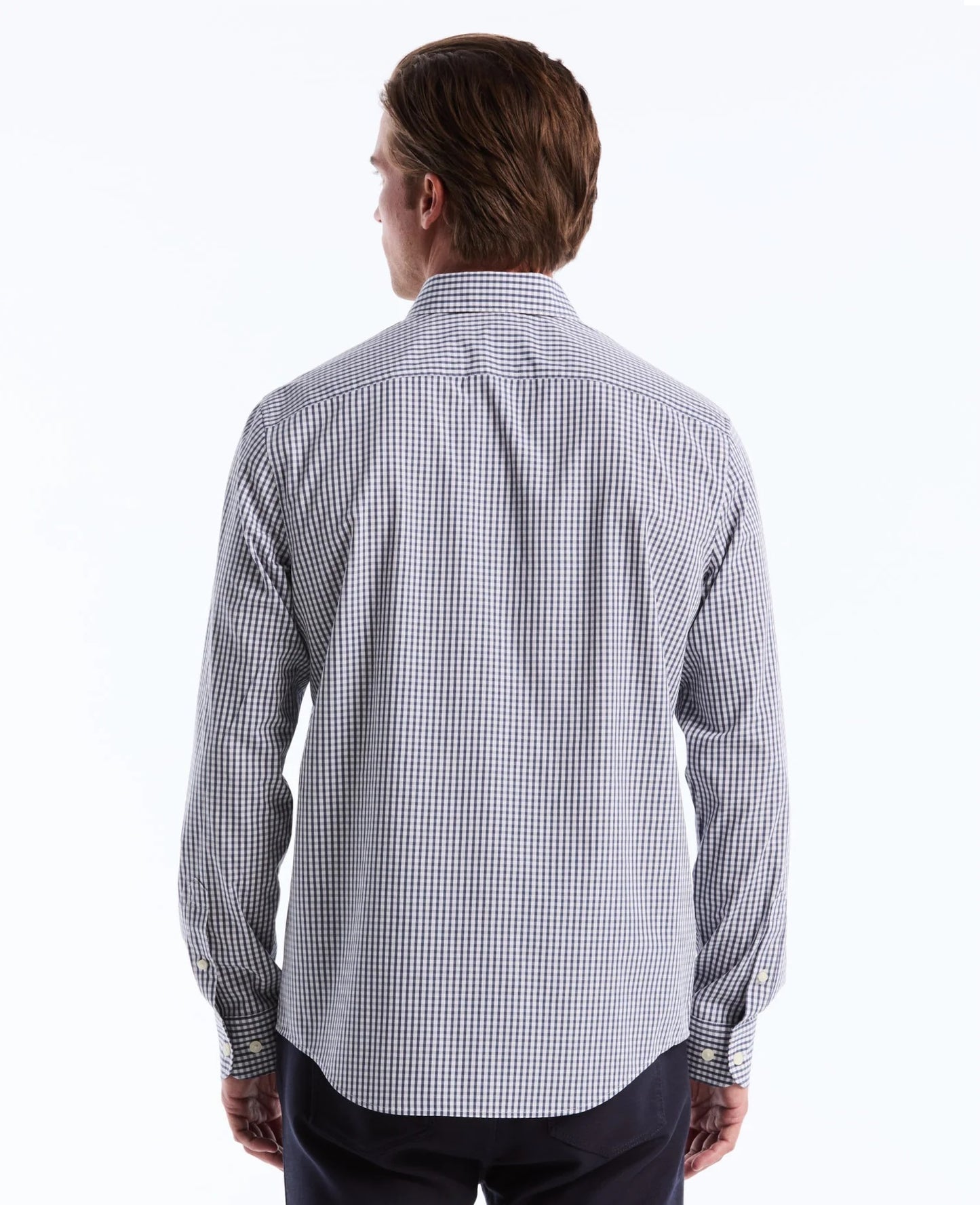 Original Penguin Long Sleeve Gingham Check Shirt - Sargasso Sea