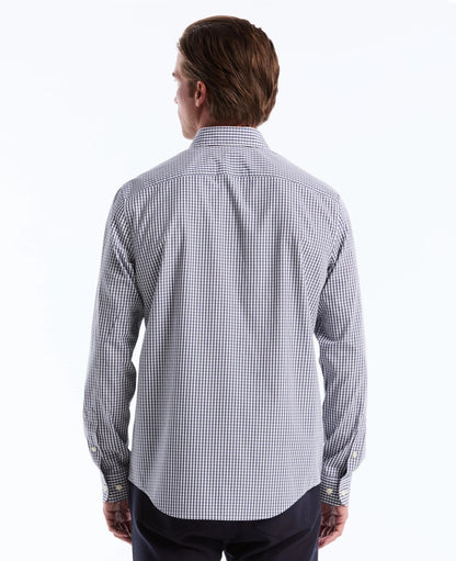 Original Penguin Long Sleeve Gingham Check Shirt - Sargasso Sea
