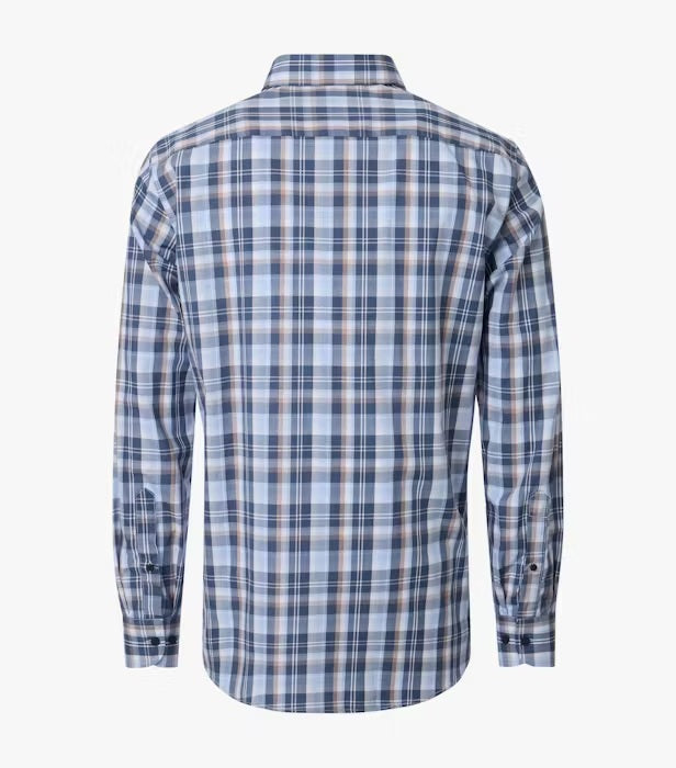 Casa Moda Casual Fit Checked Long Sleeve Shirt 100 - Blue