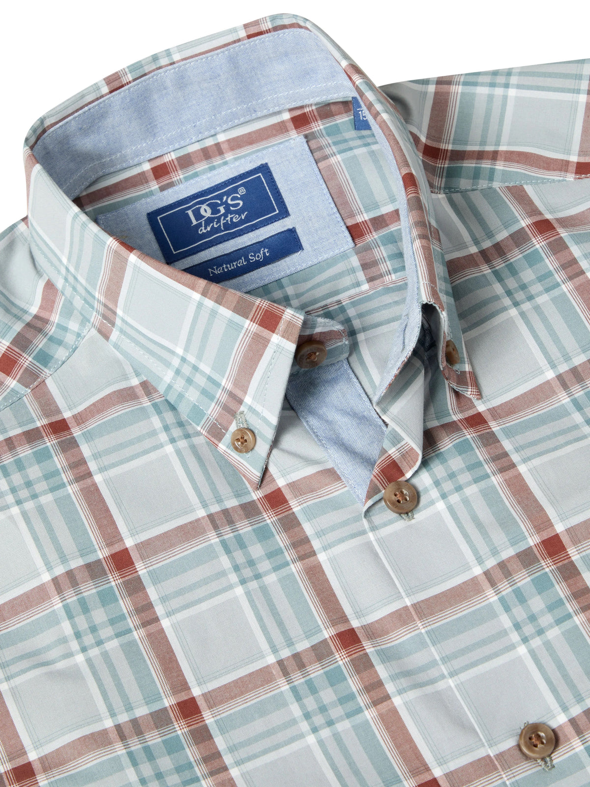 Daniel Grahame Long Sleeve Casual Check Shirt - Blue/Rust