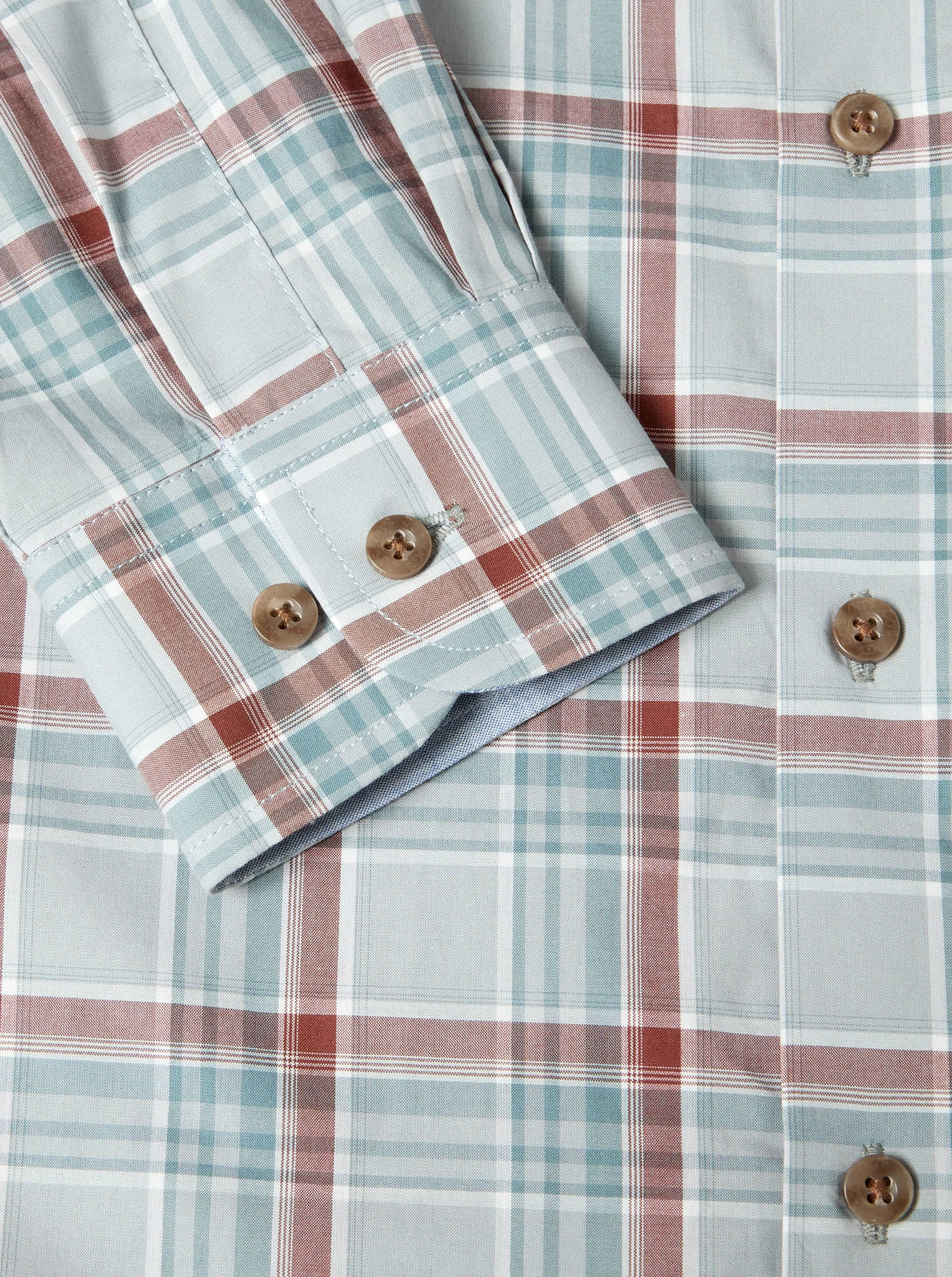 Daniel Grahame Long Sleeve Casual Check Shirt - Blue/Rust