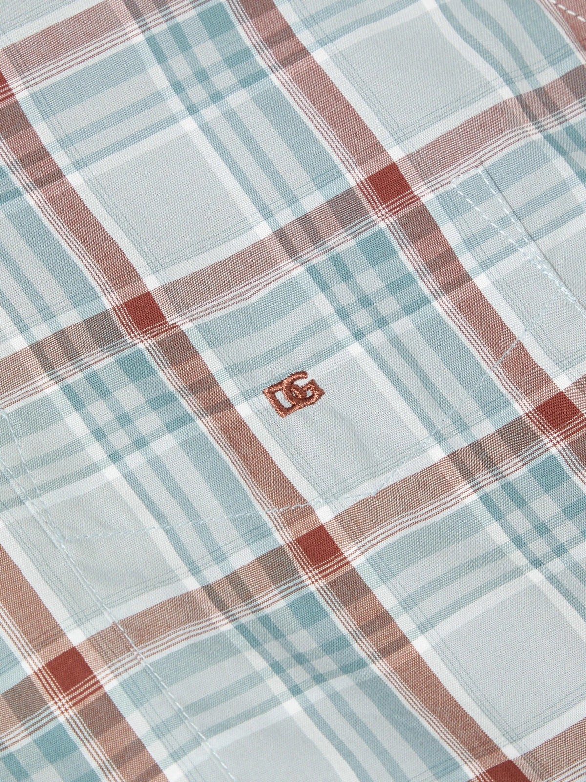 Daniel Grahame Long Sleeve Casual Check Shirt - Blue/Rust