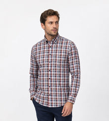 Casa Moda Casual Fit Long Sleeve Check Shirt - Red