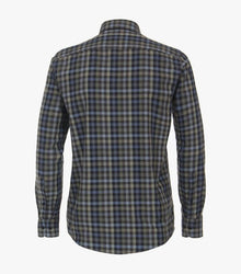 Casa Moda Long Sleeve Casual Checked Shirt 300 - Olive