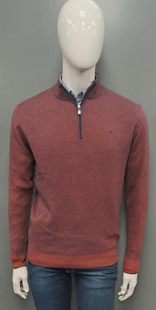 Andre Clifden Half Zip Sweater - Copper