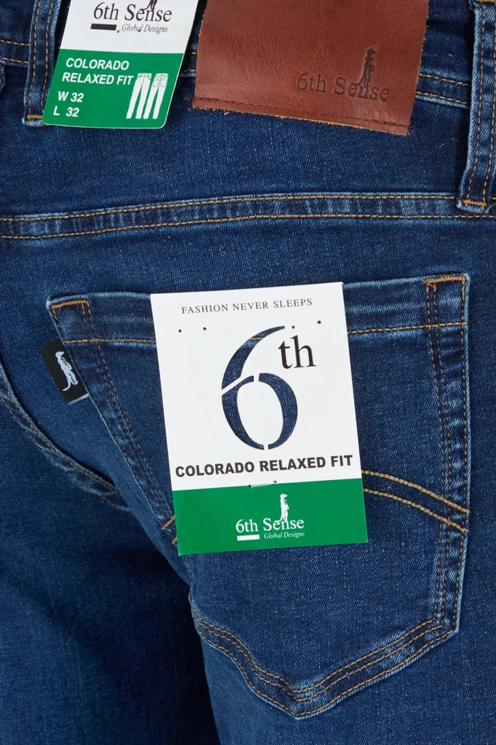 6th Sense Colorado Relaxed Fit Stretch Jeans - Admiral