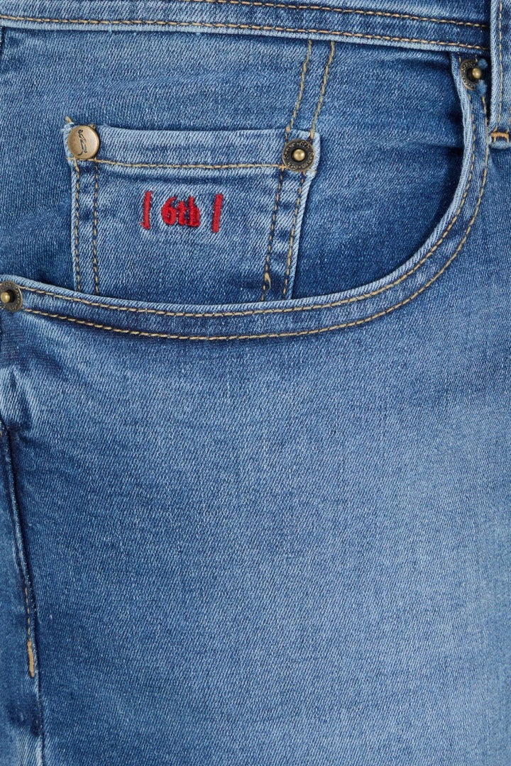6th Sense Colorado Relaxed Fit Stretch Jeans - Azure