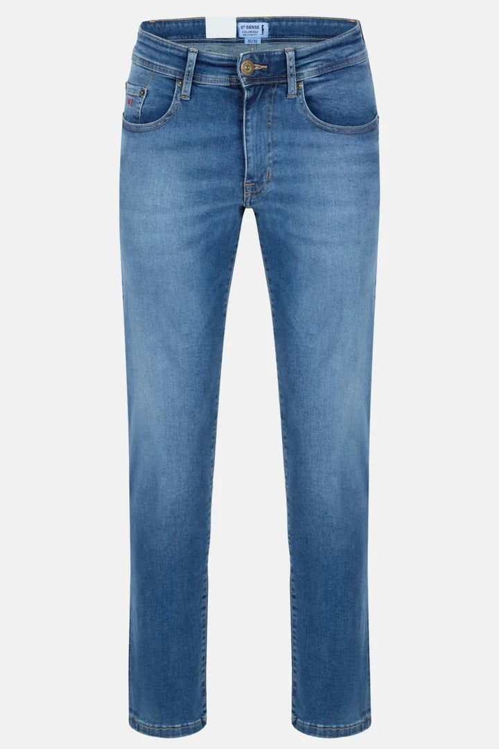 6th Sense Colorado Relaxed Fit Stretch Jeans - Azure