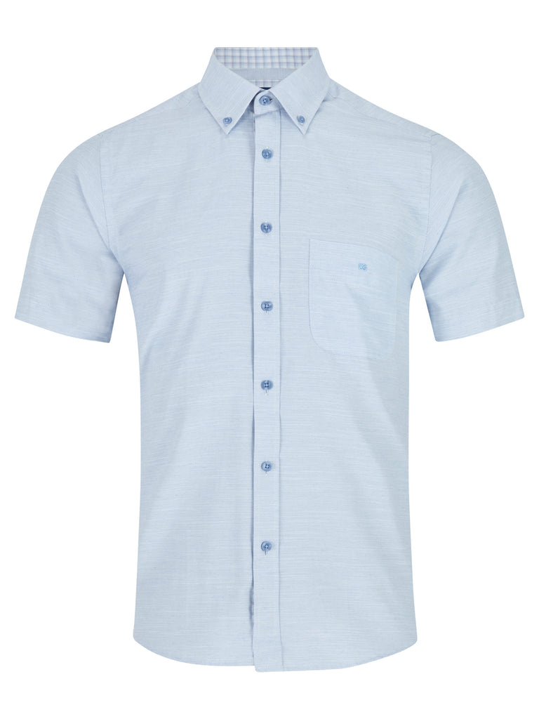 Daniel Grahame Ivano Short Sleeve Casual Shirt - Blue