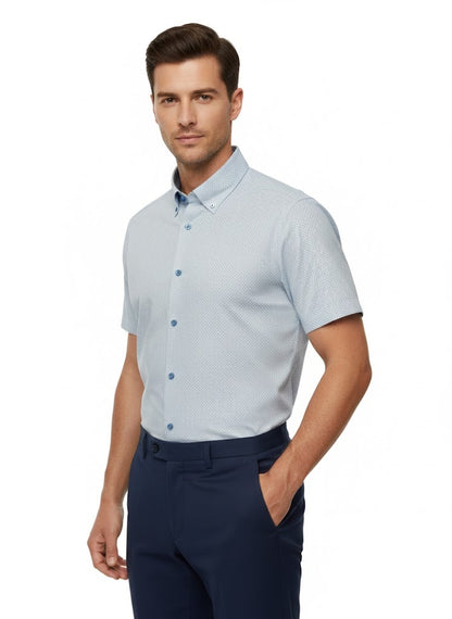 Gilded Gentlemen Short Sleeve Casual Shirt - 3 Teal