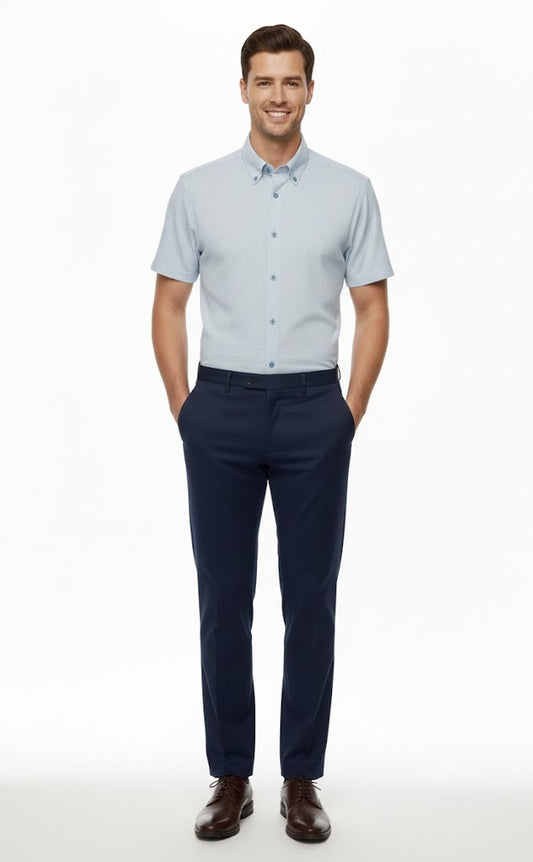 Gilded Gentlemen Short Sleeve Casual Shirt - 3 Teal