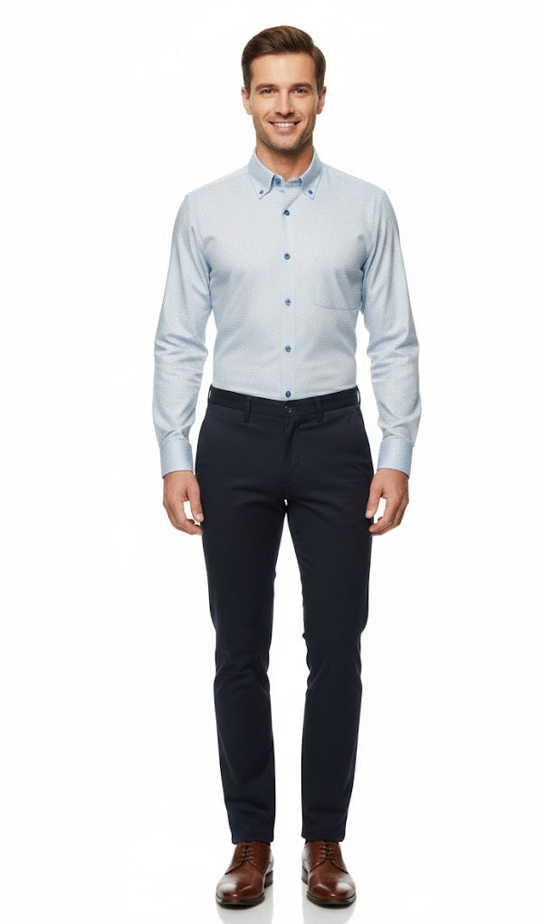 Gilded Gentlemen Long Sleeve Casual Shirt - 3 Teal