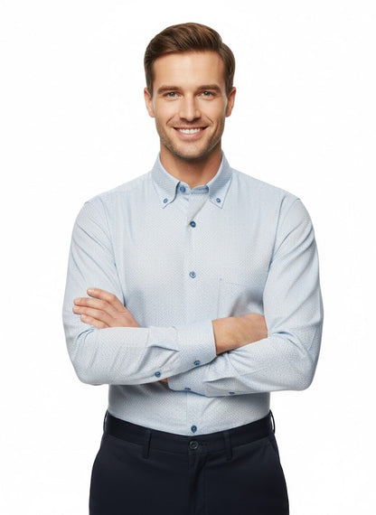 Gilded Gentlemen Long Sleeve Casual Shirt - 3 Teal