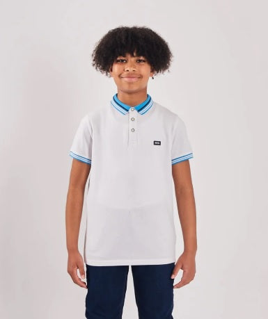 Boys Diesel Cooper Polo Shirt - White