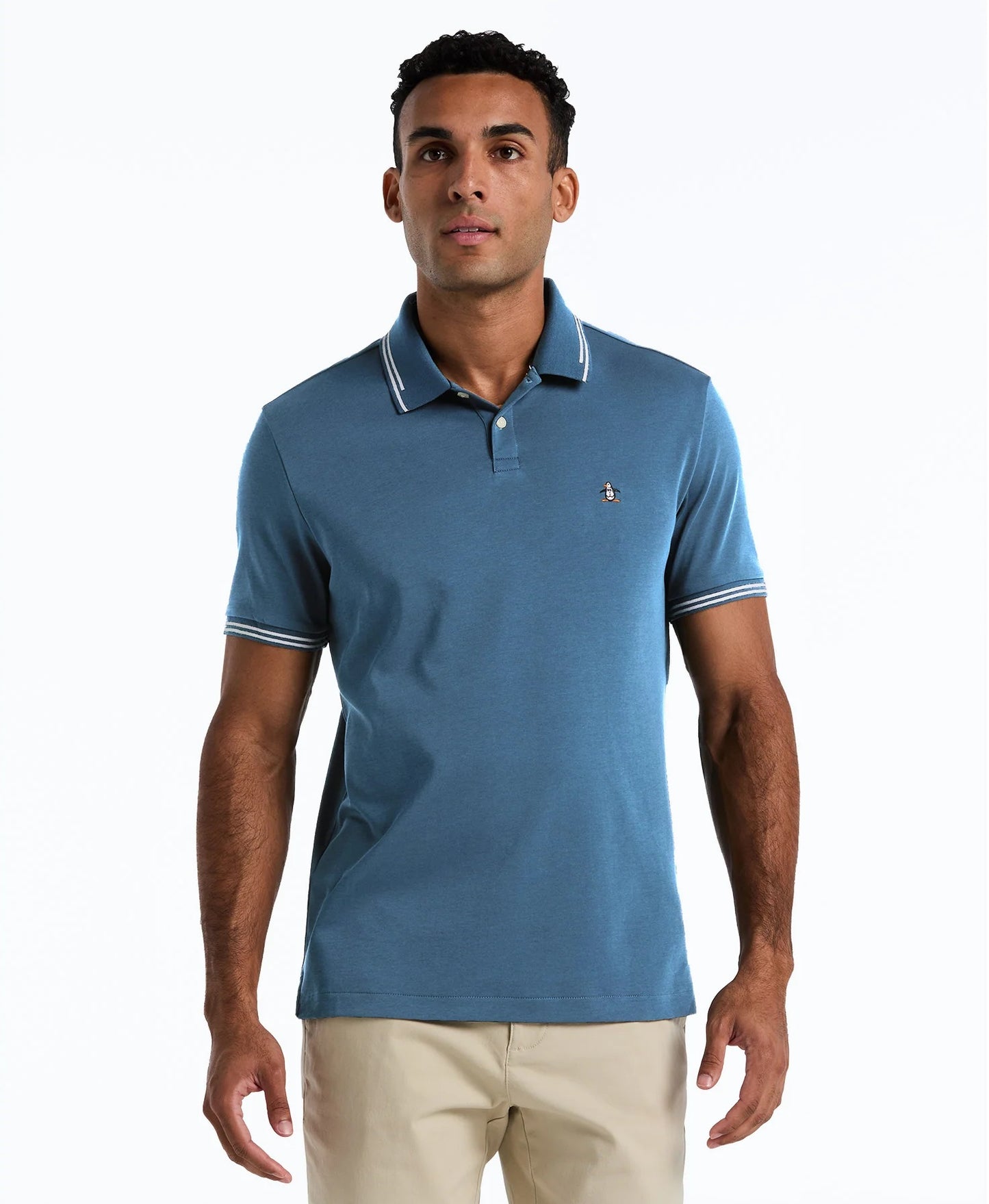 Original Penguin Icon Tipped Polo Shirt - Copen Blue