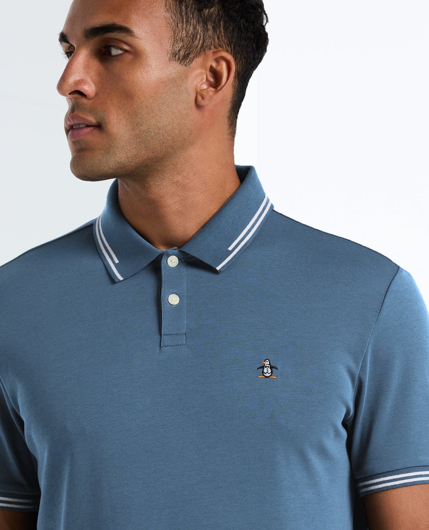 Original Penguin Icon Tipped Polo Shirt - Copen Blue