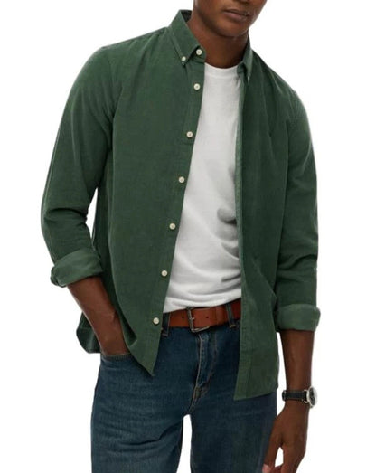 Superdry Classic Needle Cord Shirt - Ice Green